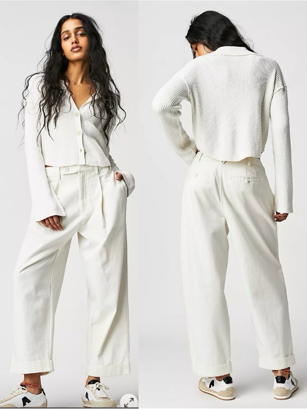 Free People Cuffed Pant Trousers Sz 10